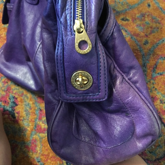 Marc by Marc Jacobs Purple Leather Bowler Handbag - Picture 4 of 10